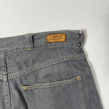USED "RALPH LAUREN" WIDE FLARE DENIM PANTS