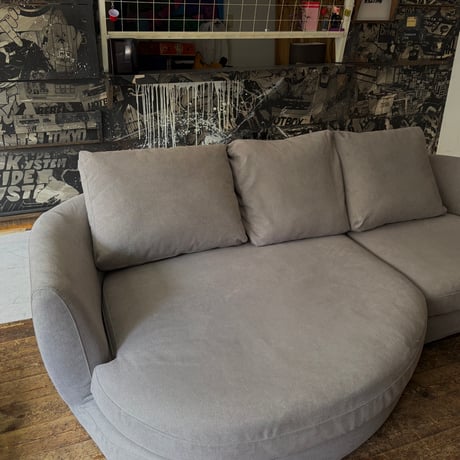 JAPAN USED  "COLONEL" FABRIC COUCH SOFA