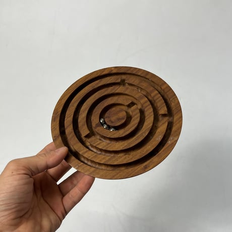 USED WOODEN LABYRINTH PUZZLE