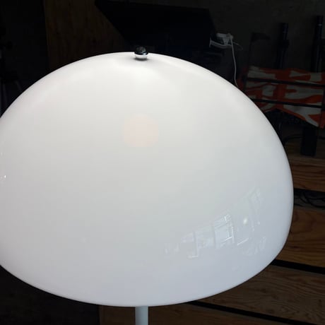 USED  STEEL FRAME PLASTIC SHADE FLOOR LAMP