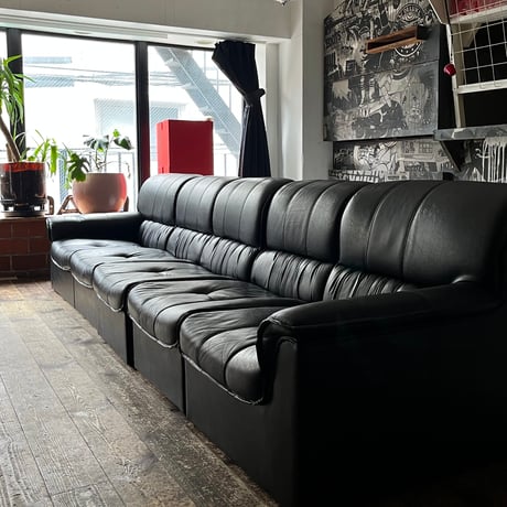 USED  LEATHER 5P SOFA
