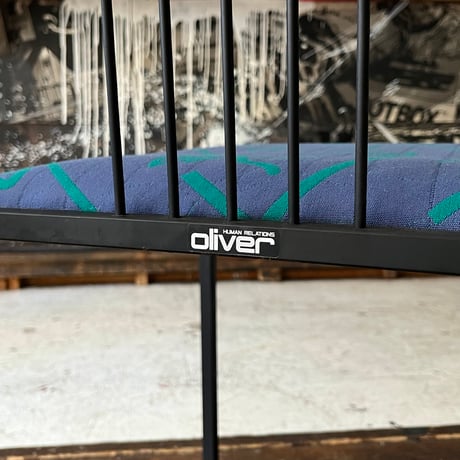 JAPAN USED 80’S “OLIVER” POSTMODERN IRON FRAME FABRIC CHAIR