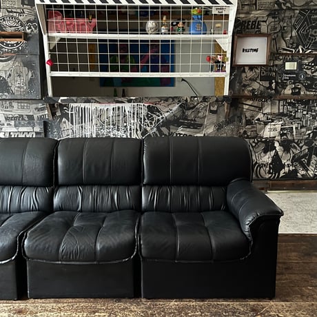 USED  LEATHER 5P SOFA