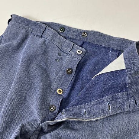 VINTAGE 50-60'S "SWISS ARMY" DENIM TROUSERS