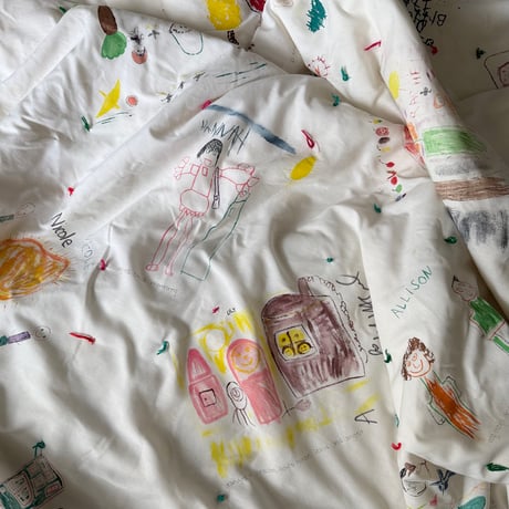 VINTAGE CHILD'S HAND-DRAWN BLANKET