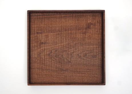 堀宏治 ウォルナット深四角盆 300x300mm
