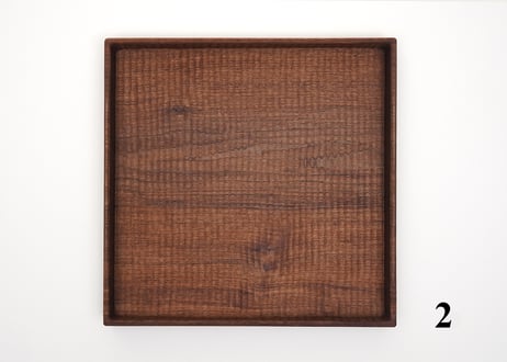 堀宏治 ウォルナット深四角盆 300x300mm