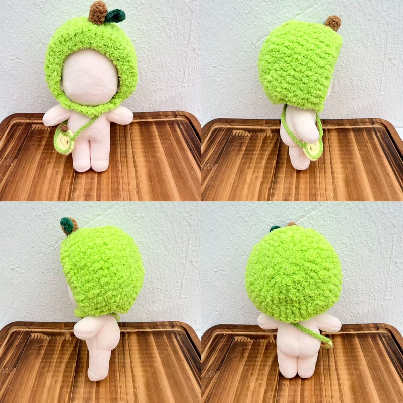 10cm〜15cmぬい用 もぎたて果実 もこもこフルーツ帽子＆輪切り
