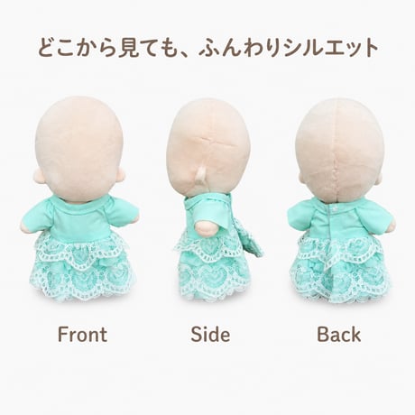 【レトロプリンセス】2段重ねホワイトレース パフスリーブワンピース