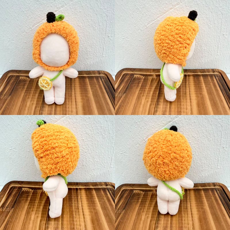 10cm〜15cmぬい用 もぎたて果実 もこもこフルーツ帽子＆輪切り