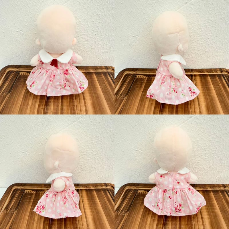 レトロ総柄ワンピース 単品｜10cm ぬい服 カントリー風ミニドレス | G
