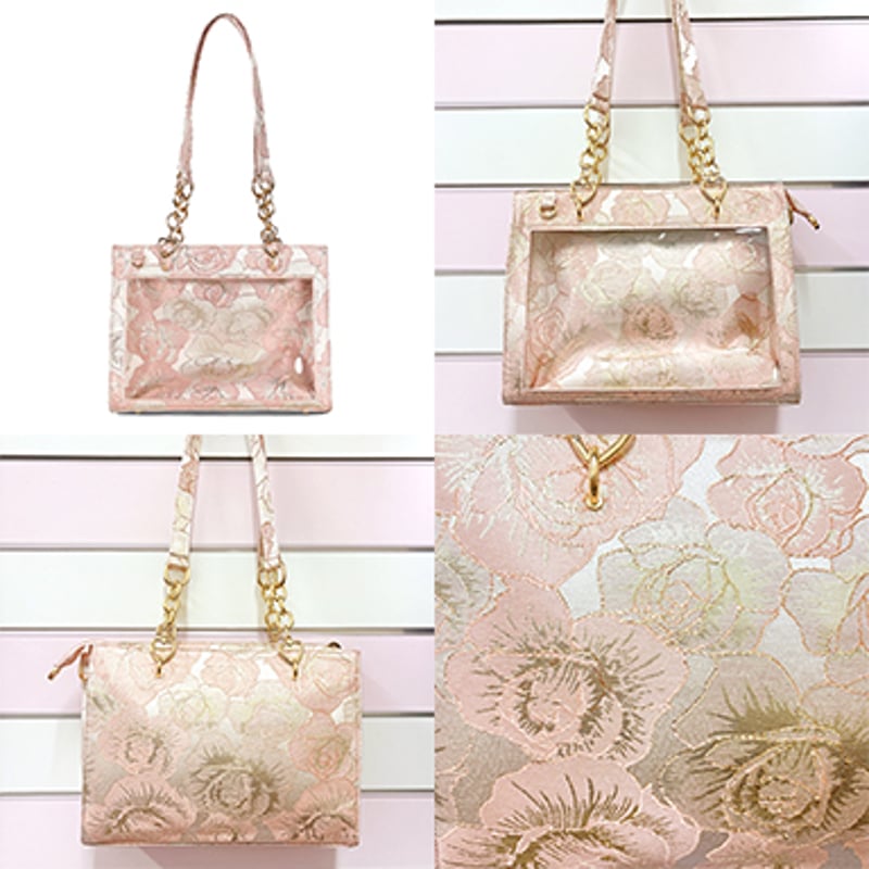 Seraphim】花柄痛バッグ 2WAYショルダー付き｜10〜15cmぬい・缶バッジ