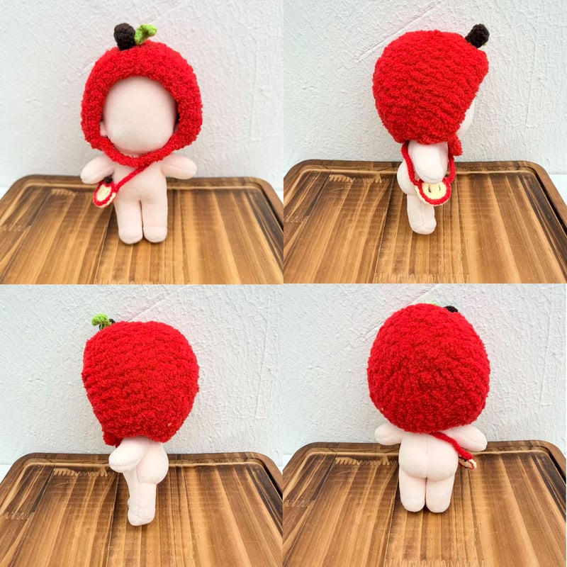 10cm〜15cmぬい用 もぎたて果実 もこもこフルーツ帽子＆輪切り