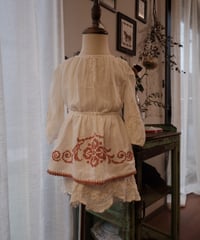 【26aw】antique  cross apron skirt