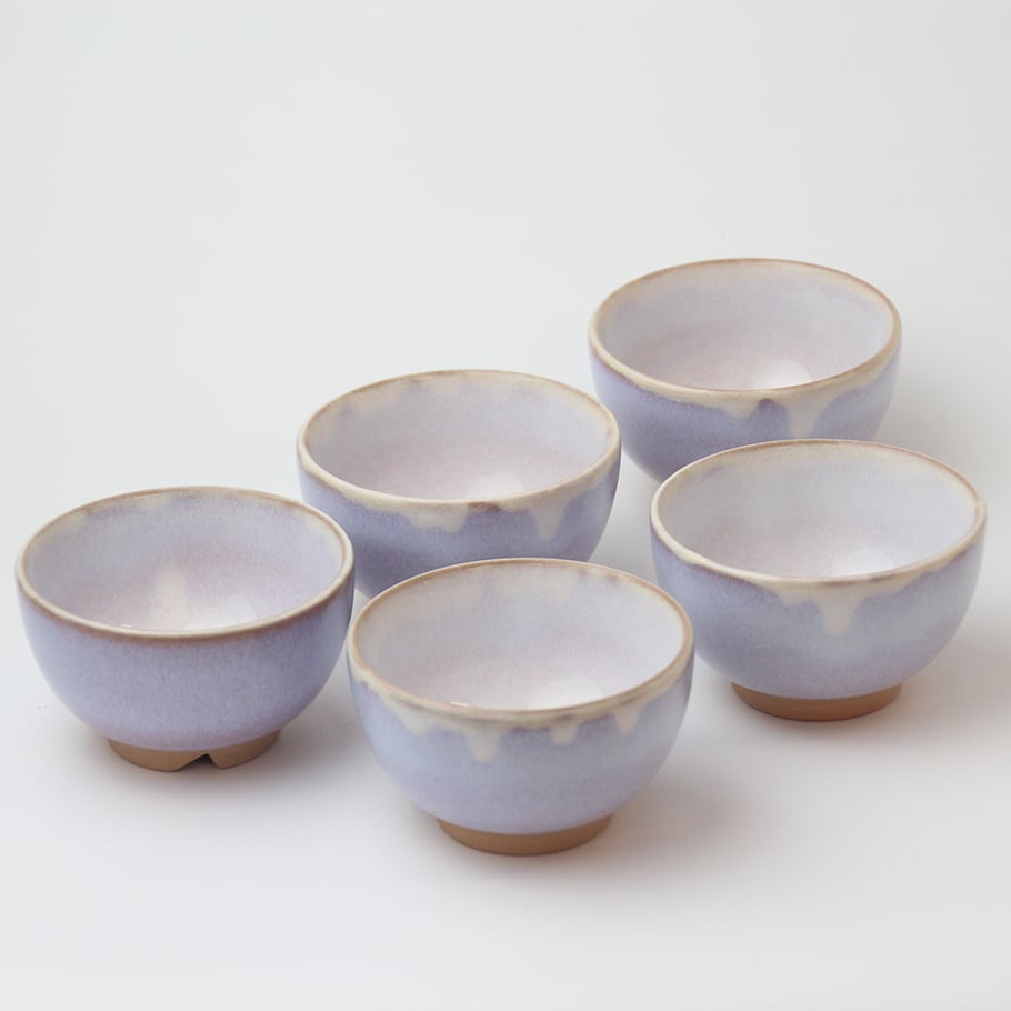 萩むらさき汲み出し揃（化粧箱）｜萩焼窯元 萩陶苑 椿秀窯 ギフト