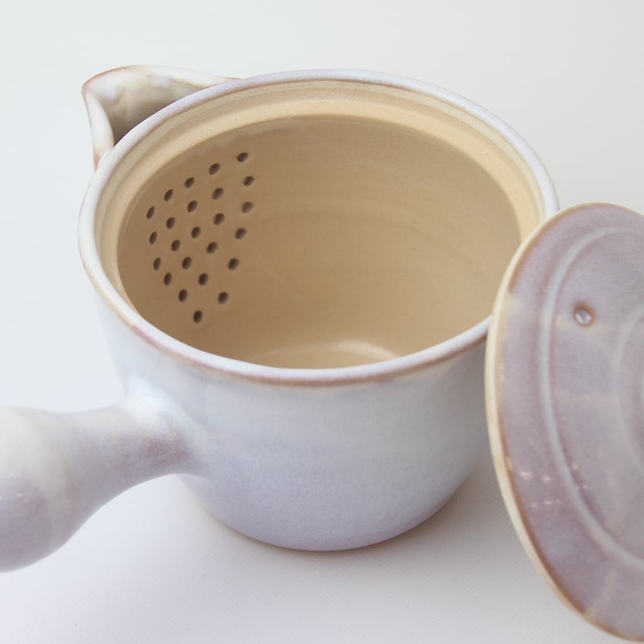 萩焼　萩むらさき　茶器揃 萩むらさき朝顔茶器揃（化粧箱）｜萩焼窯元 萩陶苑 椿秀窯 ギフト