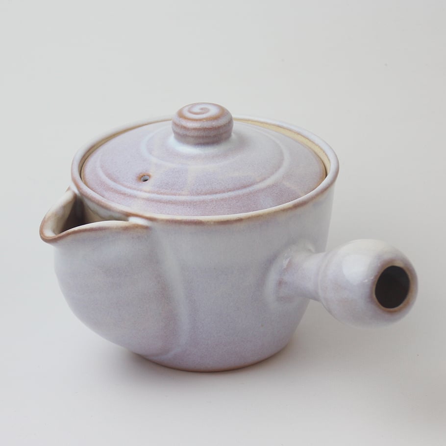 萩むらさき朝顔茶器揃（化粧箱）｜萩焼窯元 萩陶苑 椿秀窯 ギフト
