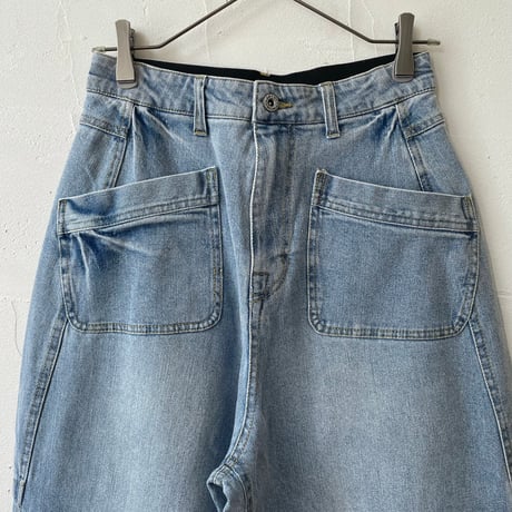 11.5oz denim patch pocket pants / bleach