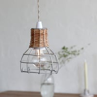 電池式ラウンドシェード ハングランプ