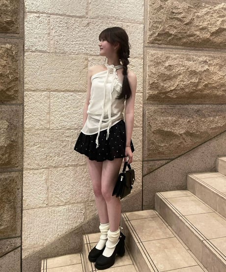 ドットバルーンミニスカート