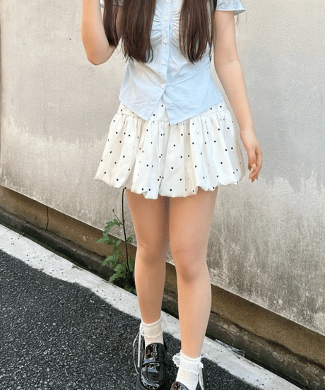パフスリーブ　シャツ