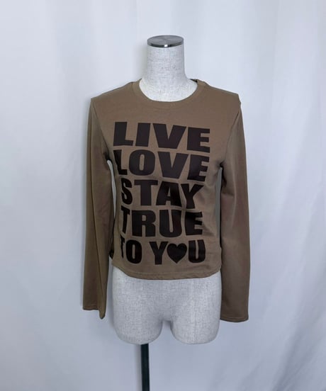 LOVE ロゴ長袖トップス