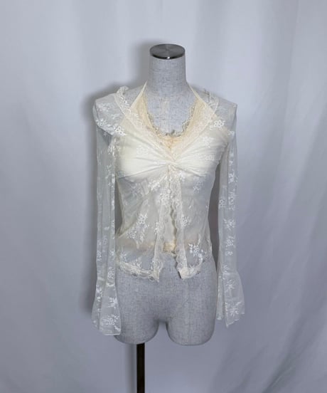 シアーリボンレーストップス