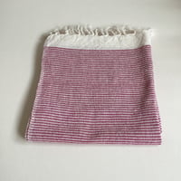 Khadi  cotton  cloth   (Red/white) 35 × 130