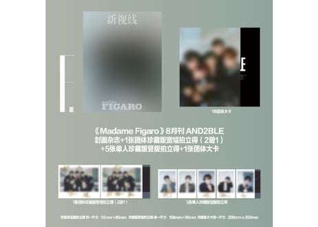 👆予約受付中👆【AND2BLE 】Madame Figaro 2026年8月※入荷日は現時点では未定です。　※ご注文前に必ず説明欄の内容をご確認ください。