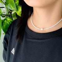 【バリ仕入れ】　南洋パールの陰陽ネックレス　ハンドメイド