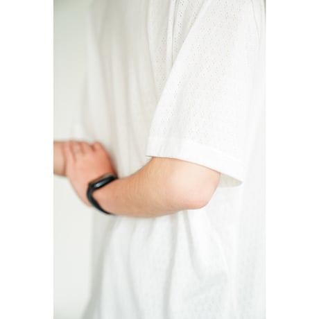 MAATEE&SONS Ex. "SUVIN MESH" CREW NECK TEE