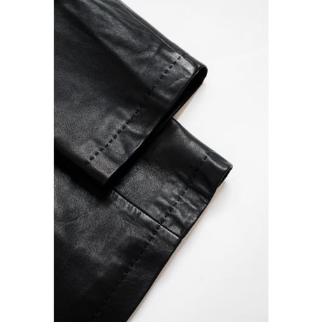 MAATEE&SONS SHEEP LEATHER  NO COLLAR JACKET