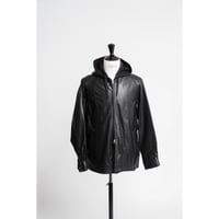 MAATEE&SONS SHEEP LEATHER HOODED BLOUSON