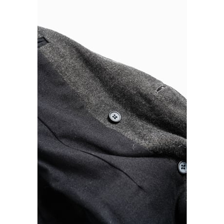MAATEE&SONS DOUBLE GATHER JK "LINENCASH SOFT TWEED HERINGBONE"