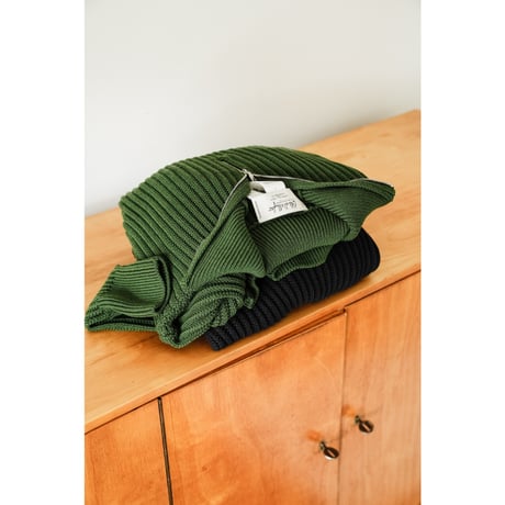 Olde H&Daughter TWIST WOOL HALF ZIP NECK P/O
