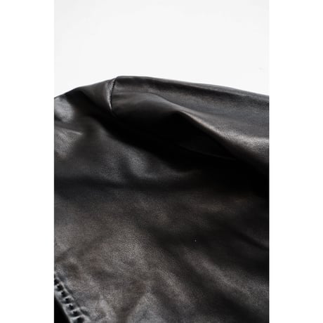 MAATEE&SONS SHEEP LEATHER  NO COLLAR JACKET