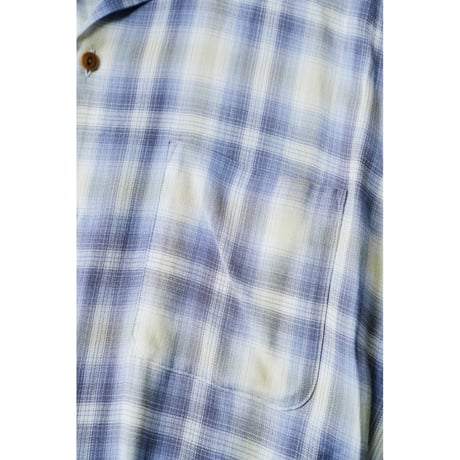 MAATEE&SONS OPEN COLLAR SHIRTS "RAYON SILK WHITE OMBRE"