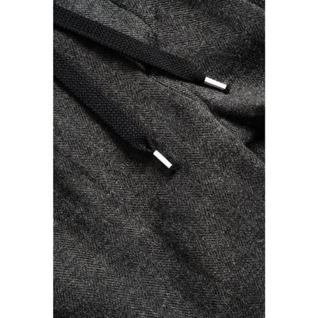 MAATEE&SONS EASY PANTS "LINENCASH SOFT TWEED HERINGBONE"