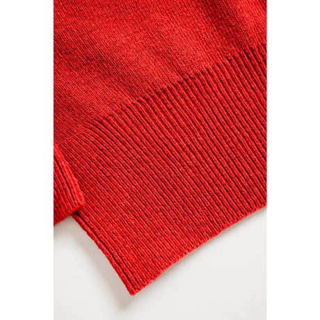 Slopeslow "HARD TWISTED SHETLAND WOOL" CROSS V NECK SWEATER