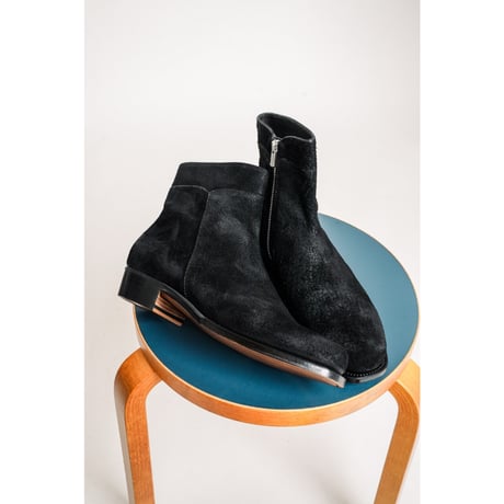 Post Production Ex. Side Zip Boots "Horse Reverse"