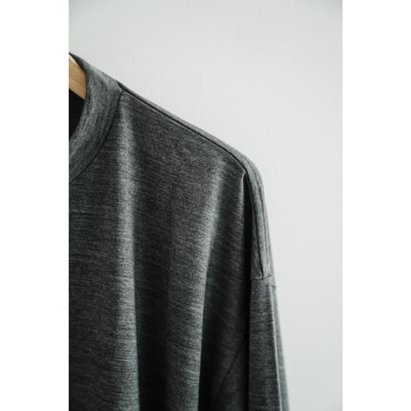 nonnotte "Super140' Washable Wool Jersey" C/N Oversized Tapered Long Sleeve