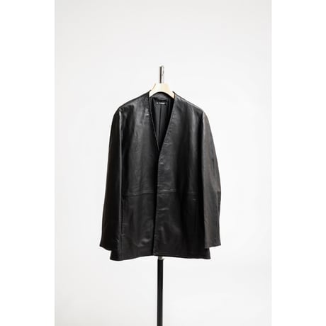 MAATEE&SONS SHEEP LEATHER  NO COLLAR JACKET