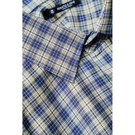MAATEE&SONS OVER SHIRTS "SILK RAYON CHECK"