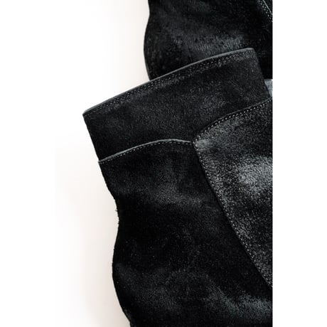 Post Production Ex. Side Zip Boots "Horse Reverse"