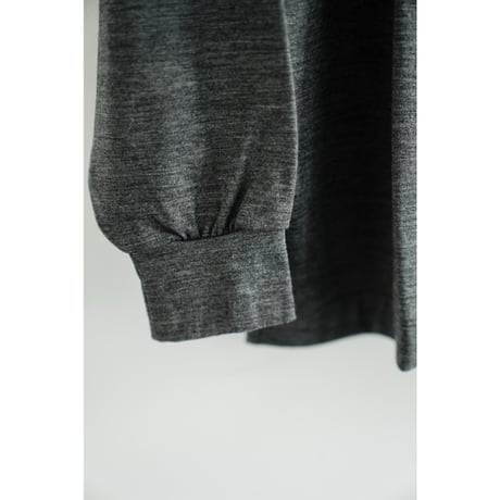 nonnotte "Super140' Washable Wool Jersey" C/N Oversized Tapered Long Sleeve