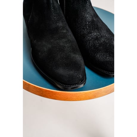 Post Production Ex. Side Zip Boots "Horse Reverse"