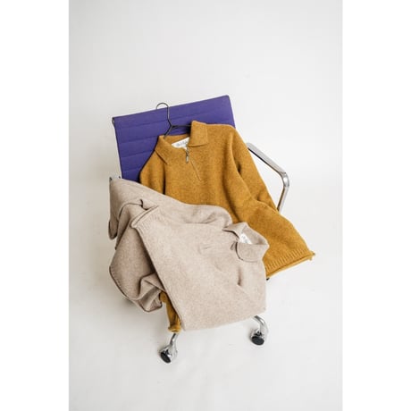 Olde H&Daughter WOOL/CASHMERE HALF ZIP P/O