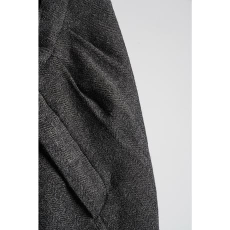 MAATEE&SONS EASY PANTS "LINENCASH SOFT TWEED HERINGBONE"