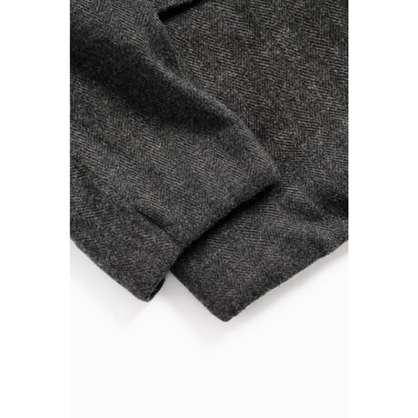 MAATEE&SONS DOUBLE GATHER JK "LINENCASH SOFT TWEED HERINGBONE"