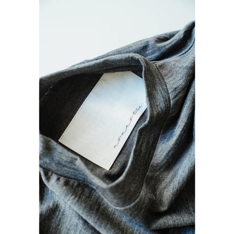 nonnotte "Super140' Washable Wool Jersey" C/N Oversized Tapered Long Sleeve